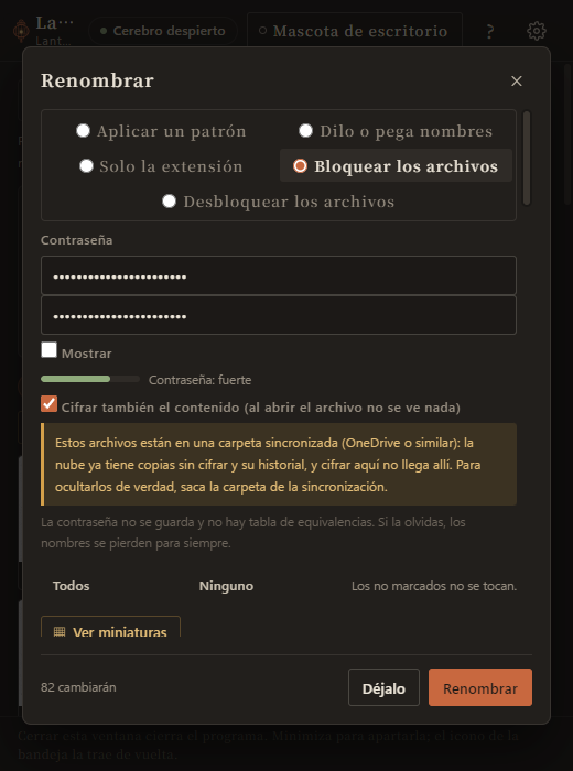 Bloquear con un clic