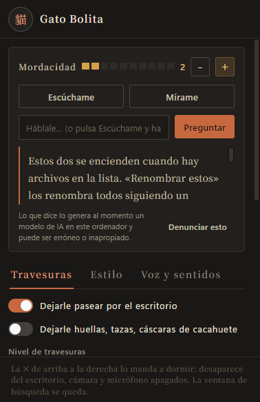 La mascota de escritorio
